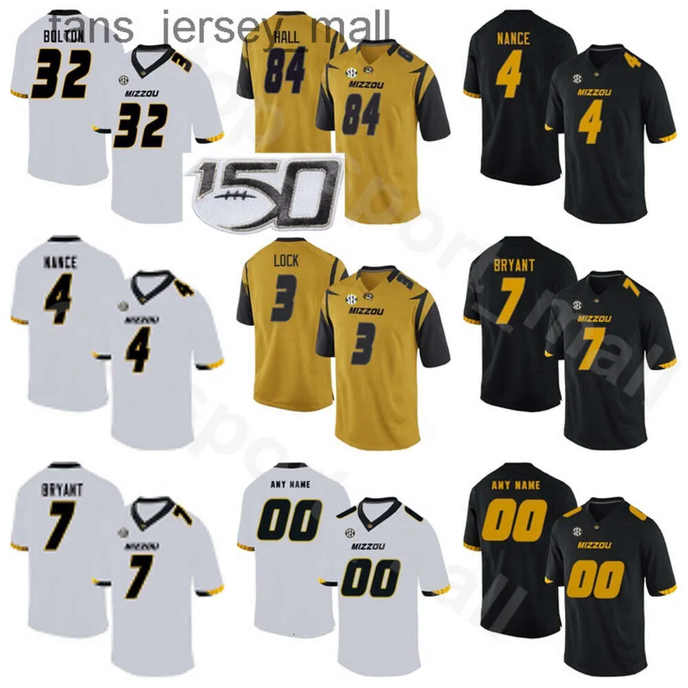 Missouri Tigers NCAA College Football 3 Drew Lock Jersey 7 Kelly Bryant 84 Emanuel Hall 4 Jonathan Nance 32 Nick Bolton Maat S-XXL