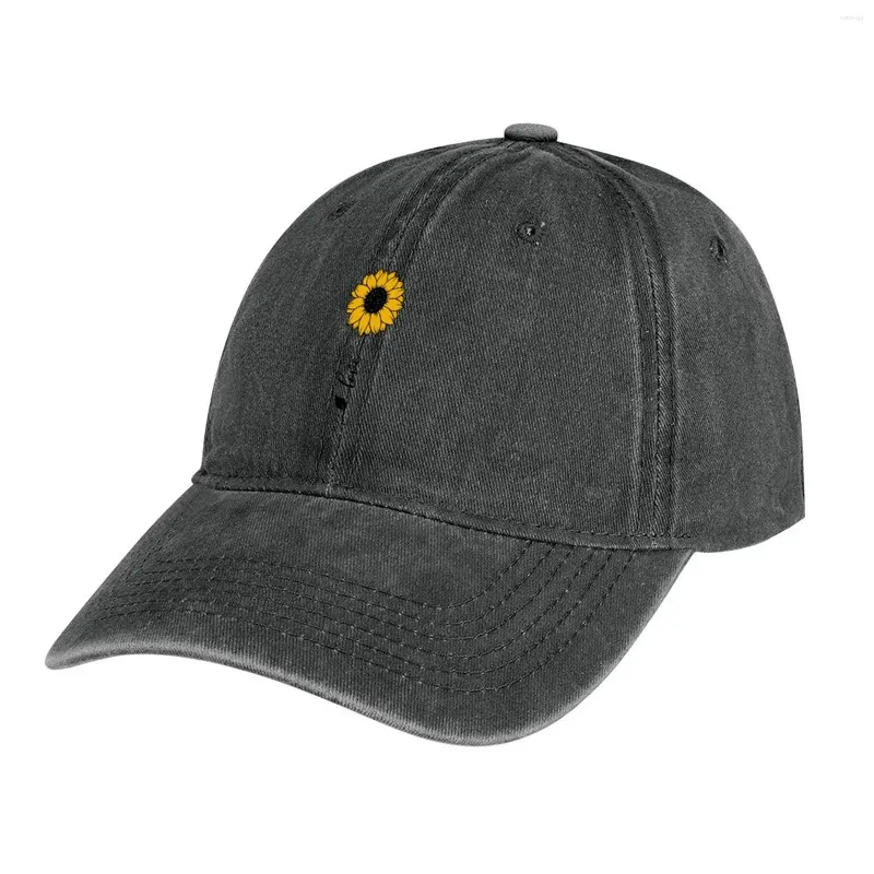 Berets Love Sunflowers Cowboy Hat Christmas Luxury Sport Cap Snapback Golf Men's Women's