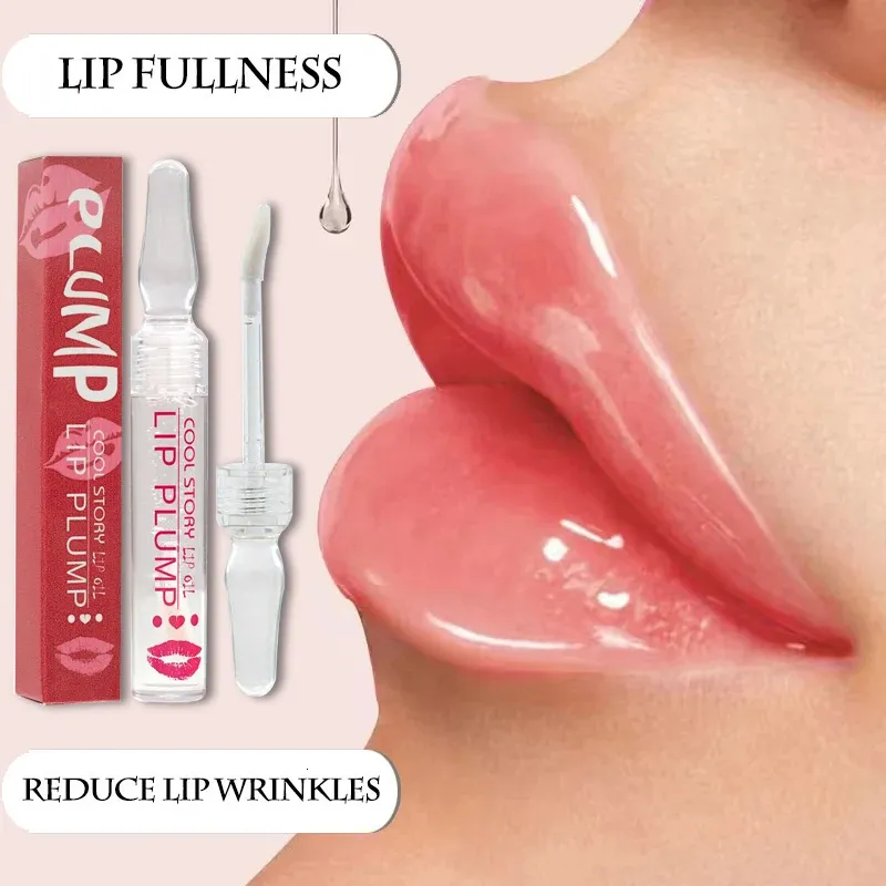 Lip Pulch Zmniejszenie olejków eterycznych Fine Lines Zwiększ elastyczność warg Instant Volumising Repair Nourish Sexy Beauty Lip Care Serum 240311