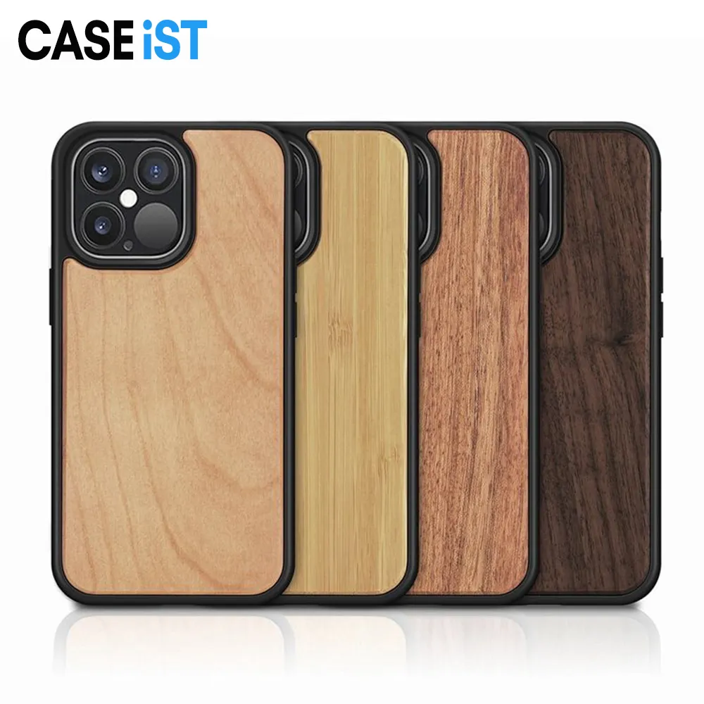 CASEiST Luxury Real Natural Wood Cell Phone Case Blanks DIY Custom Laser Engraving Carved Manual Wooden Art Bamboo Cover for iPhone 15 14 13 12 11 Pro Max XS XR 8 7 Plus