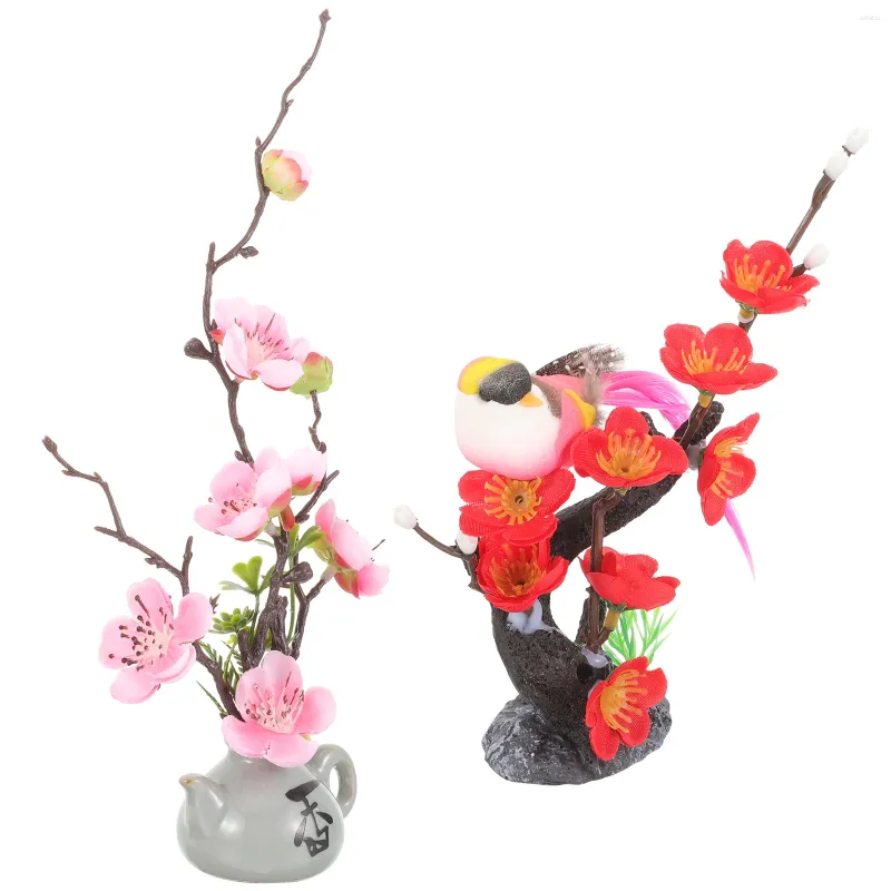 Servis uppsättningar 2 datorer konstgjorda blommor sushi dekoration tallrik kakan tillbehör prydnad dekorationer utsmyckning falska