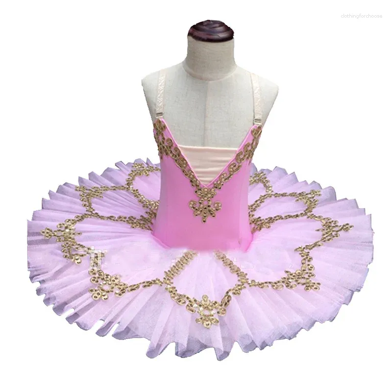 Stage Wear 2024 Songyuexia Crianças Swan Lake Dança Tutu Dancer Infantil Meninas Lantejoulas Ballet Saia Profissional 3 Cores