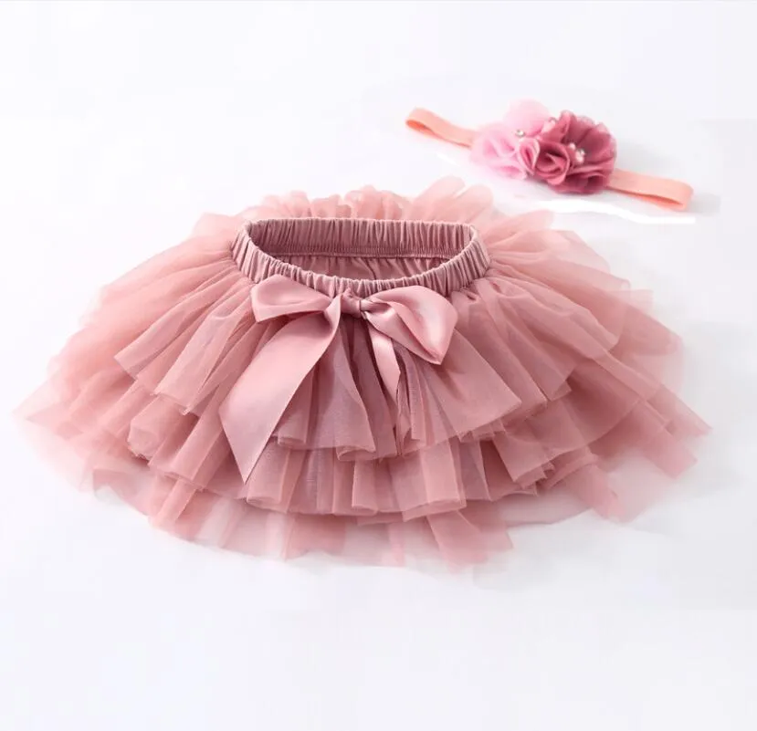 Rokken 2 stks meisje schattig baby kanten tutu rok katoen hoge taille verjaardagsfeestje hoofdband geboren pography 024m drop levering kids mater dhcsj