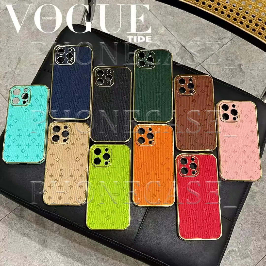 Beaux étuis de téléphone iPhone 15 14 Pro Max Luxury LU Hi Quality Purse 18 17 16 15pro 14pro 13pro 12pro 13 12 11 Case avec Logo Box Woman Man WS