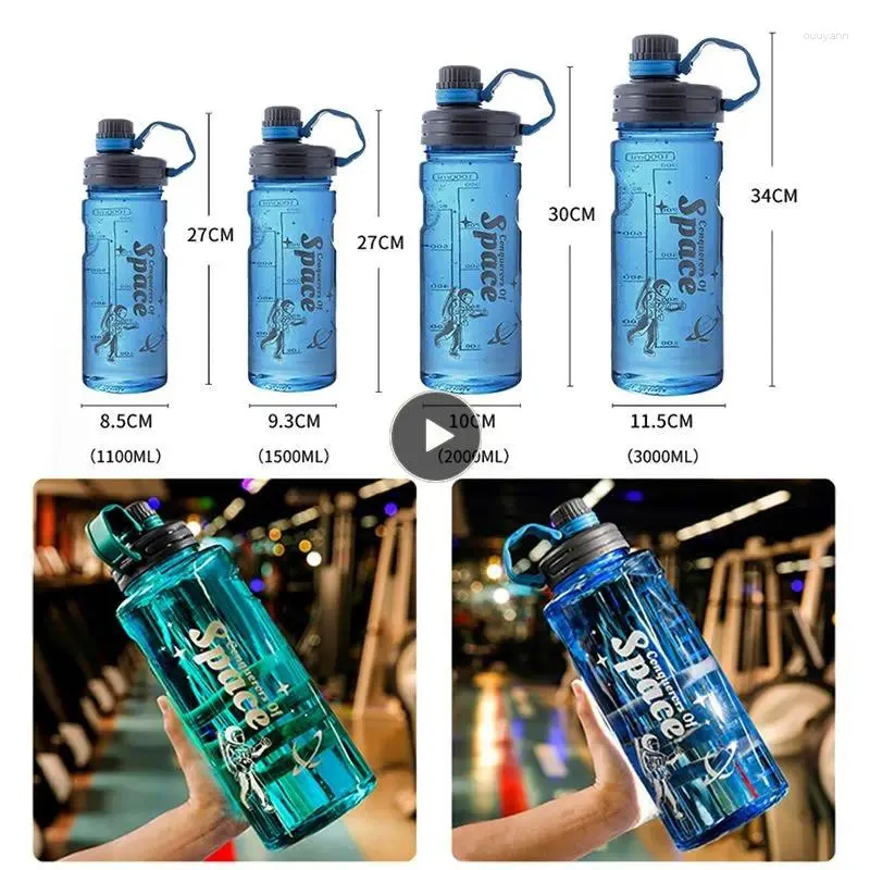 Water Bottles 1.5L 2L 3L Large Capacity Sports Bottle Outdoor Fitness Cup Camping Mountaineering Portable Jug