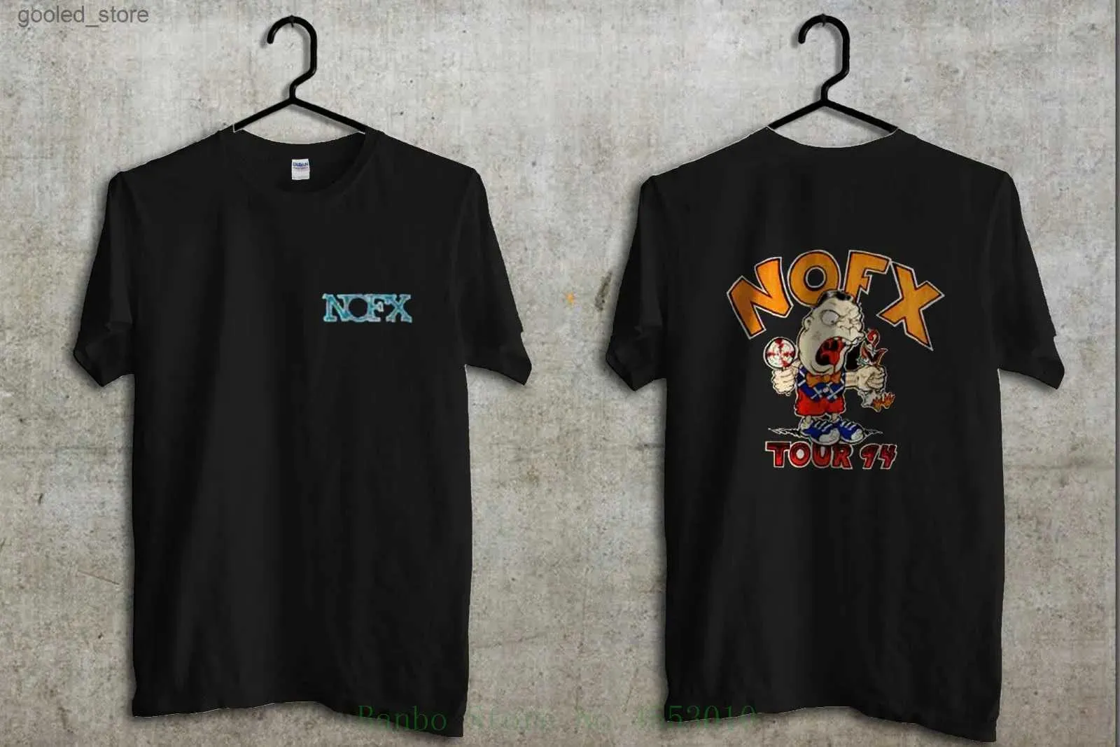 Herrt-shirts NOFX 94 TOUR VINTAGEP REPRINT KORT SLEED T-shirt Size S M 2xl # Mens Short Sleeved New Fashion Q240316