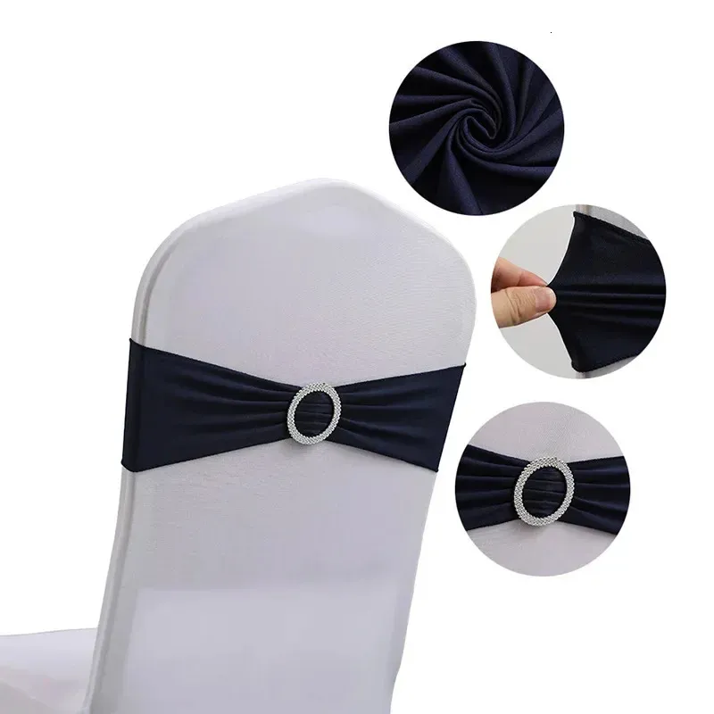 10100pcs Stretch Chair Knot Country Wedding Decoration Buckle Sashes Back Cover Mariage el Banquet Home Seat Ribbon 240307