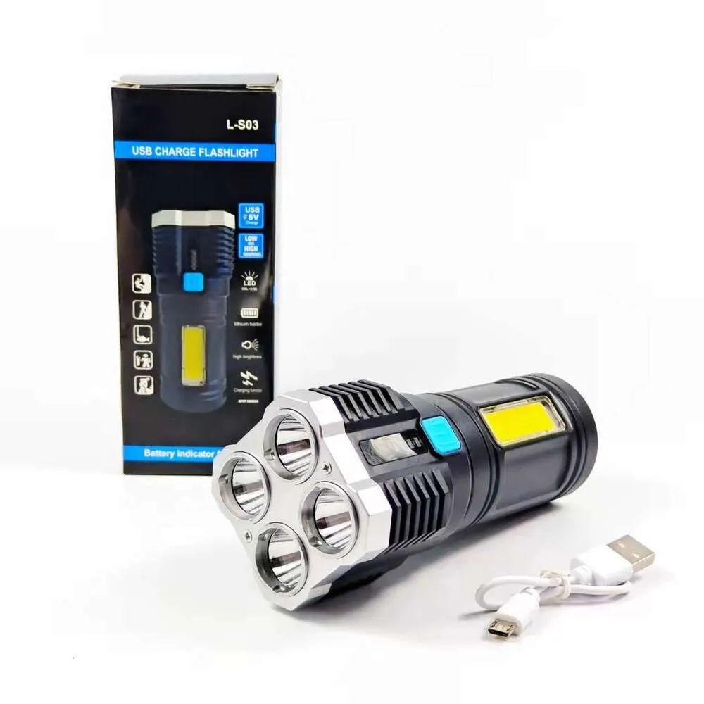 Linterna LED, Luz De Carretera potente, carga USB para exteriores, luz de trabajo Cob multifuncional, mini linterna 850011