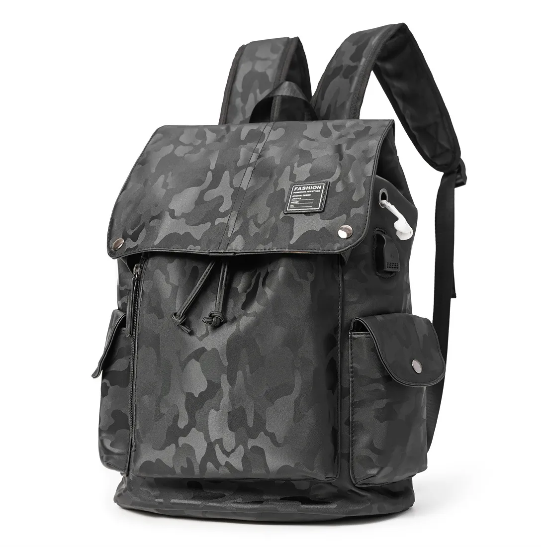 Casual School Bags vintage waterproof backpack travel vintage masculina Rucksack men Women backpack waxed canvas Laptop bag