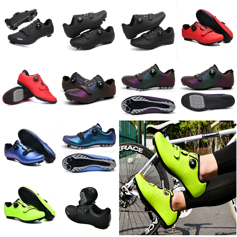 MTBQ Cyqcling Shoes Men 스포츠 흙 도로 자전거 신발 평평한 속도 사이클링 운동화 플랫 산악 자전거 신발 SPDQ 클리트 신발 Gai