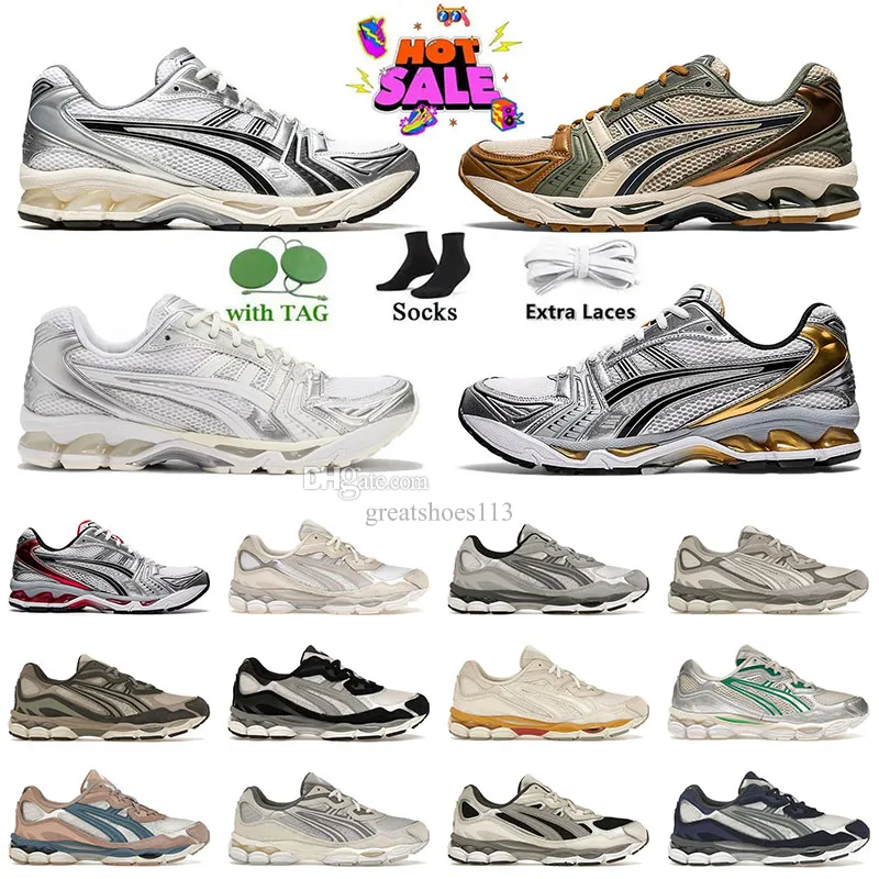 Sports Gel NYC Buty do biegania mężczyzn żel Kayano 14 Niski żel 1130 Kobiety Runnerów Krem czarny metaliczny śliwkowy biały glinka kanion czysty srebrne mens