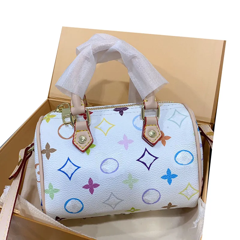 24ss Women Mini colorful Classics Flower Shoulde Bags Diagonal Crossbody Bag For Ladies Luxury Designer Handbag Card Holder Outdoor Travel Wallet Messenger 17CM