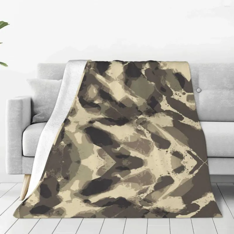 Cobertores camuflagem cobertor pelúcia vintage lance quente para decoração de casa