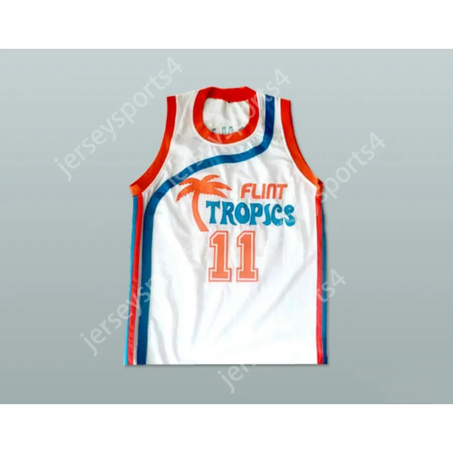 Herhangi bir isim herhangi bir takım Flint Tropics 11 Ed Monix Basketbol Jersey Semi Pro Team Yeni All Dikişli Boyut S M L XX XXL 3XL 4XL 5XL 6XL En İyi Kalite