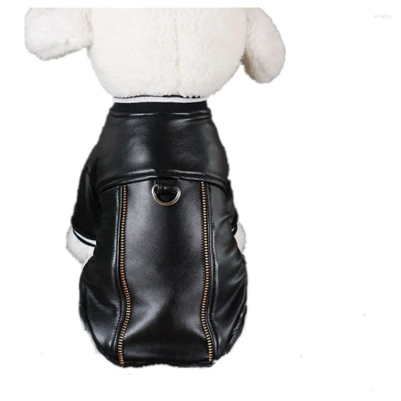 Dog Apparel Leather Coat Jacket Winter Clothes Chihuahua Poodle Bichon Yorkie Pomeranian Pet Clothing Dropship