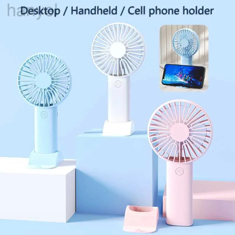 Elektriska fläktar Simple Portable Mini Fan Handheld USB laddningsbar Electric Fan Desktop Air Cooling Fan Outdoor Travel Home Hand Fans 240316