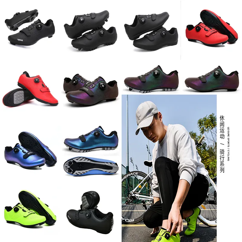 MTBQ Cyqcling Shoes Men Sports Dirt Road Cykelskor Flat Speed ​​Cycling Sneakers Flats Mountain Bicycle Footwqear Spd Cleats Shoes Gai Gai