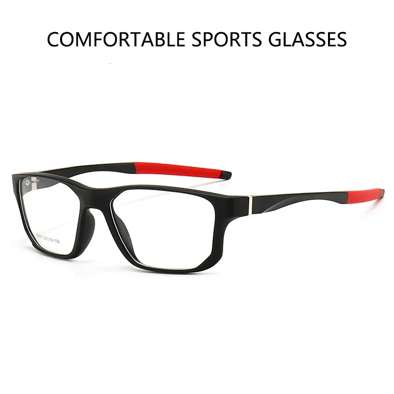 Custome Marcos de prescripción óptica Moda Ciclismo Conducción Ultra ligero TR90 Gafas de ojo Gafas deportivas de gran tamaño Hombre 240313