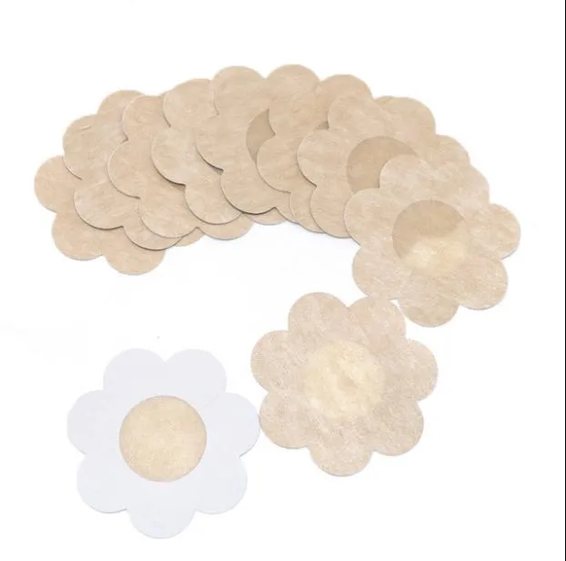 25pairs bag Flower Adhesive Nipple Covers Pads Body Breasts Stickers Disposable Milk Paste Anti Emptied The Chest Paste Bra9806875 ZZ