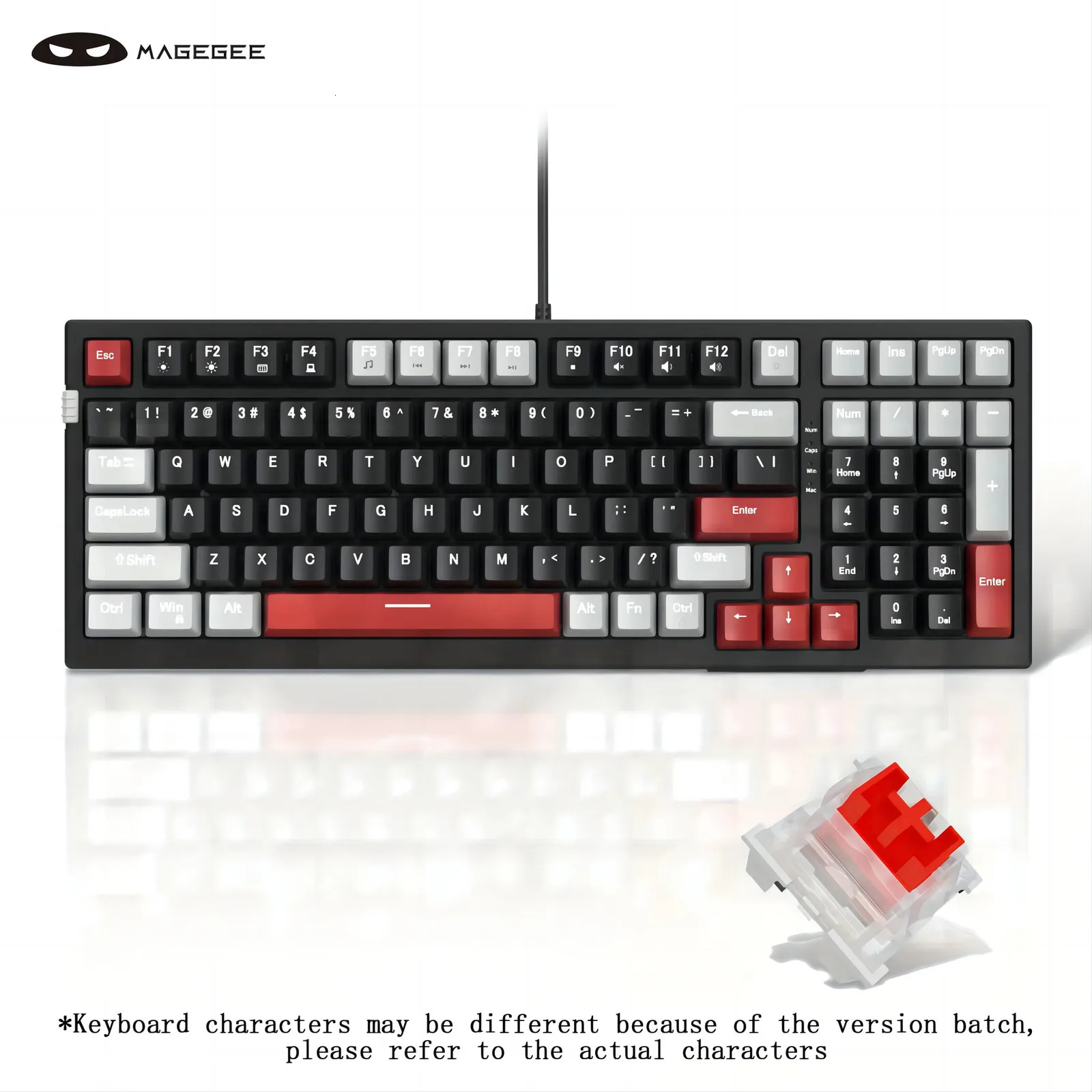 MageGee SKY98 austauschbare mechanische Tastatur, E-Sport-Tastatur, Business- und Büro-Tastatur, angenehme Haptik, Laptop-Tastatur 240304