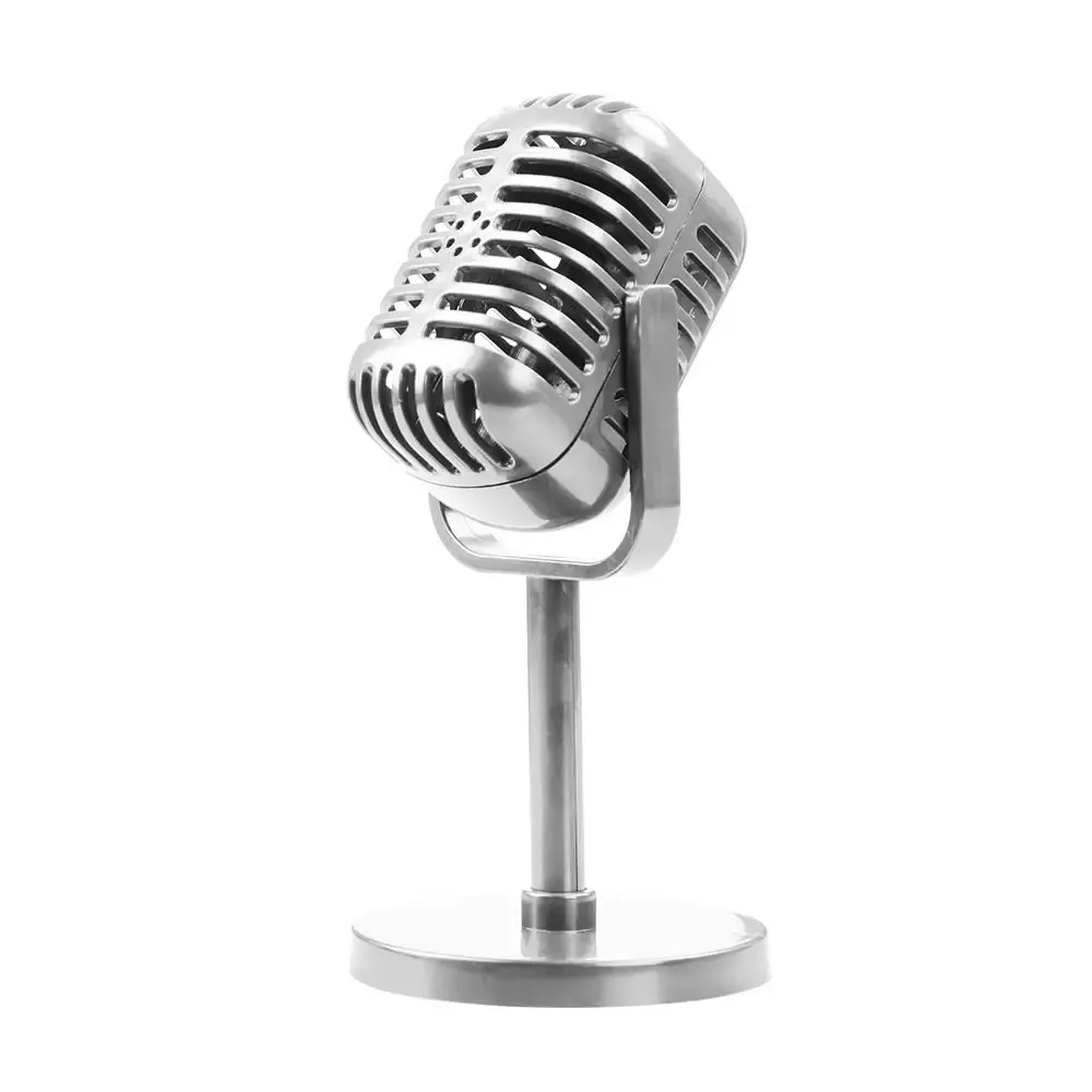 Микрофоны 3 шт./компл., классический ретро-микрофон, динамический вокальный микрофон, винтажный стиль, универсальная подставка для студийной записи караоке