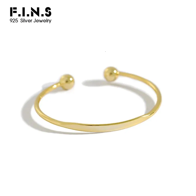 F.I.N.S Classic 925 Sterling Silver Bangles for Women Charm Bracelets Bangles for Women 925 Silver Beads Ladies Bangles Gifts 240312