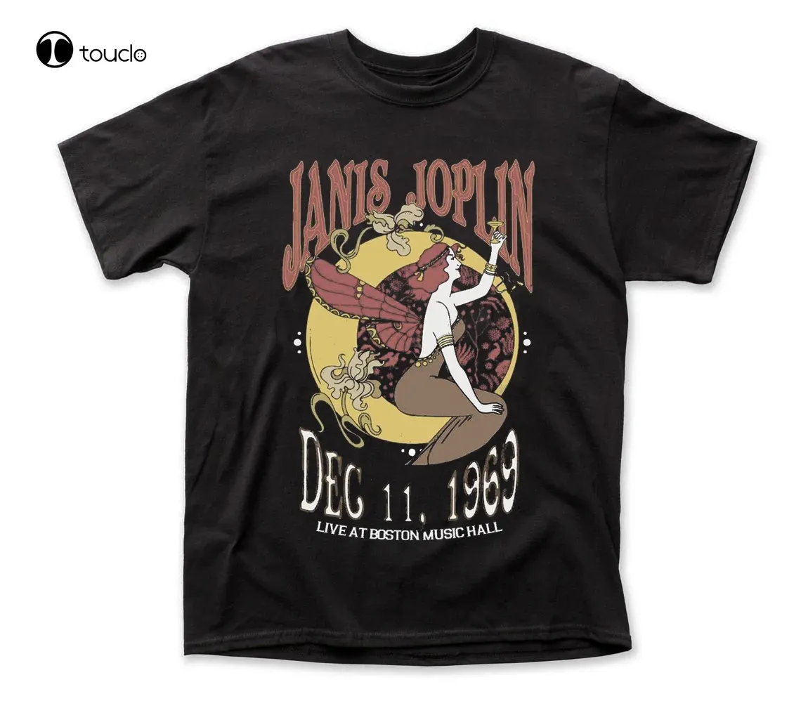 TシャツJanis Joplin 1969 Live in Boston Music Hall Tshirt Rocknroll Unisex S5XL TEEシャツユニセックス