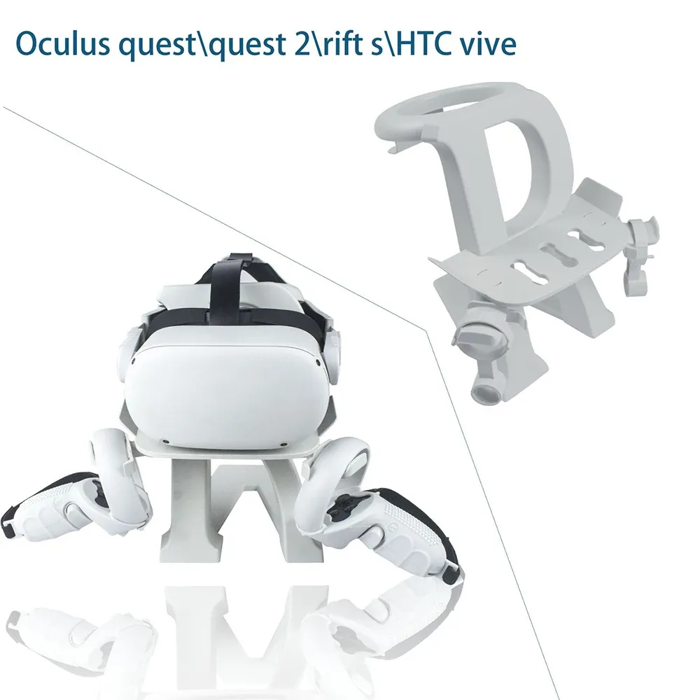 Oculus Quest 1/2/Rifts/Vive/Vive Pro/Index/HTC HTC VR 헤드셋 컨트롤러 액세서리 디스플레이 스탠드 마운트 스테이션에 적합한 이어폰