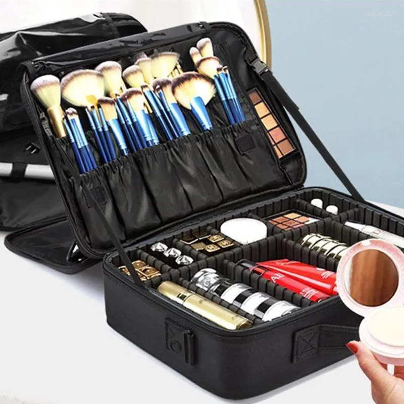 Kosmetiktaschen Professionelle Make-up-Tasche Koreanische Ausgabe Mode Damen Große Kapazität Reise Tragbare Nagelstickwerkzeug-Aufbewahrung