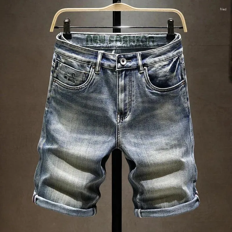 Männer Shorts Sommer Stretch Kurze Jeans Mode Lässig Slim Fit Hohe Qualität Elastische Denim Männliche Marke Kleidung