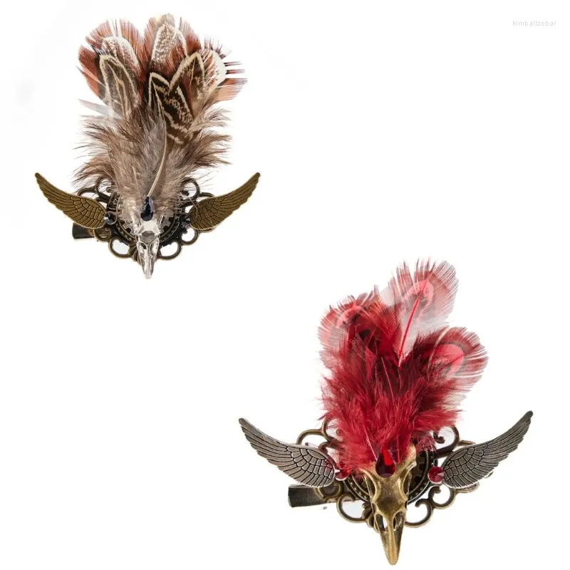 Grampos de cabelo Steampunk Gear Broche Pin Mulheres Halloween Hairclip Costume Jóias Decorações