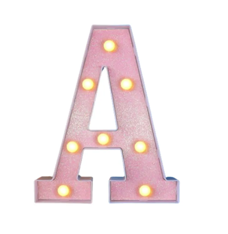 16 سم LED LED ALPHABET الحروف الأبجدية الإضاءة الموفرة للطاقة ، مثالية لديكور المنزل وشاشات الأحداث الشخصية