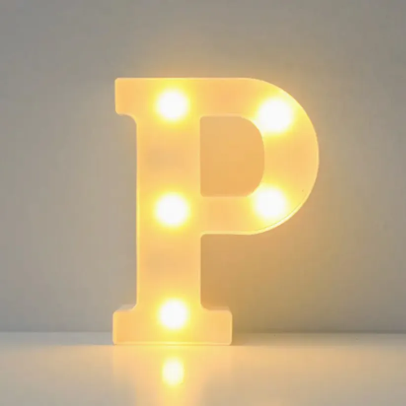 16 cm große, anpassbare LED-Buchstabenlichter – Alphabet-Zahlen für personalisierte Dekorationen, energieeffiziente warmweiße LEDs, batteriebetrieben für einfache Installation