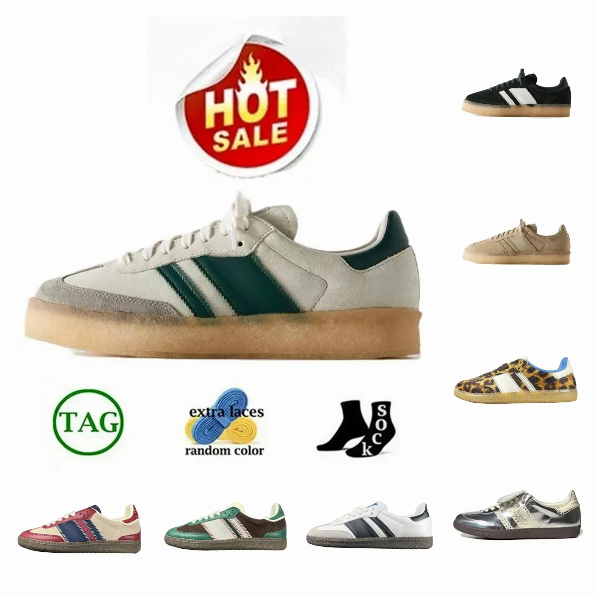 2024 Scarpe firmate da uomo e da donna Leopard De Training Scarpe casual Wales Bonner Tendenza giovanile Sneakers di lusso Piattaforma Fashion Star Taglia di alta qualità 36-45