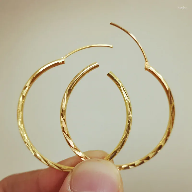 Hoop örhängen överdimensionerad stor för kvinnor rostfritt stål guldfärg 45 mm öron manschett brincos femme trendiga smycken tillbehör gåvor