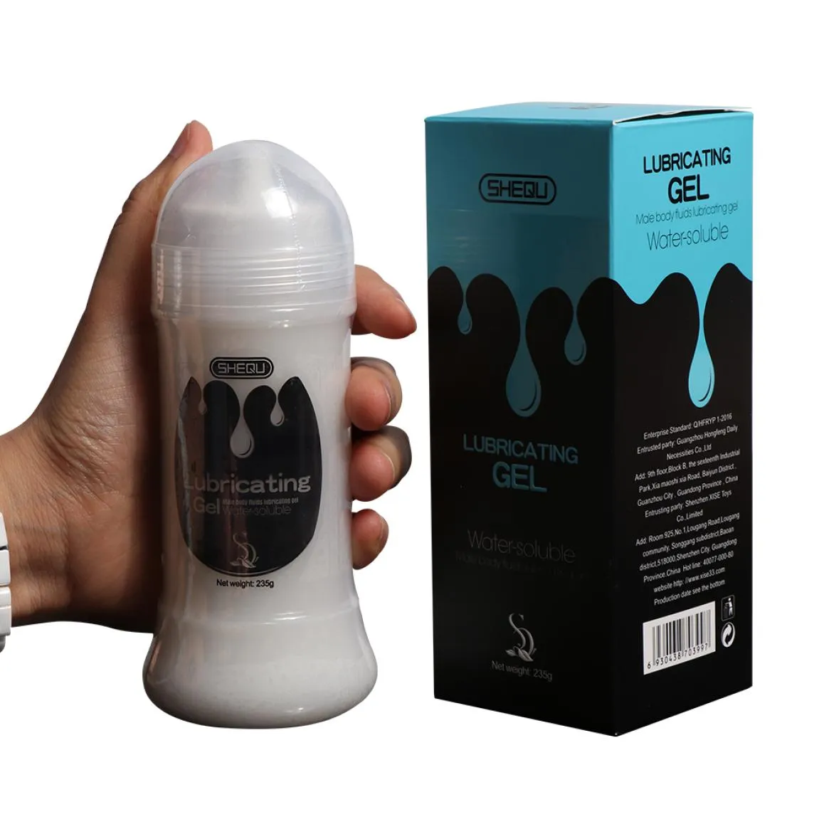 SHEQU de alto grado 235 ml Climax Lube Feel Lubricantes a base de agua y suaves como la seda Aceite sexual corporal ANAL para vagina para mujeres y hombres 1057086