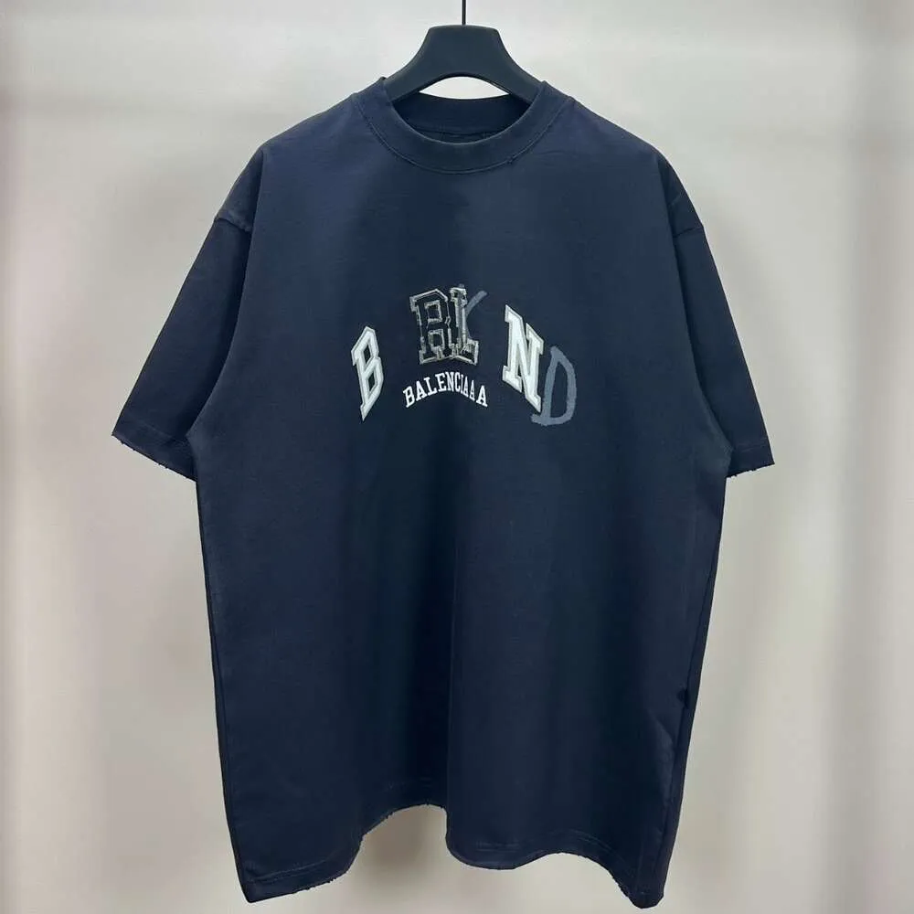 led balenciagia track abiti firmati triple s balanciaga Tshirt extremeHigh Version Paris 23ss Graffiti Lettera Ricamo Disegnato a mano Dipinto Stampato Coppia Fas