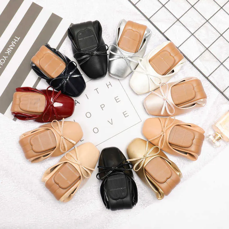 HBP bez marki fabrycznie rozmiar 33-43 składane płaskie pompki damskie biuro płaskie buty dla kobiet