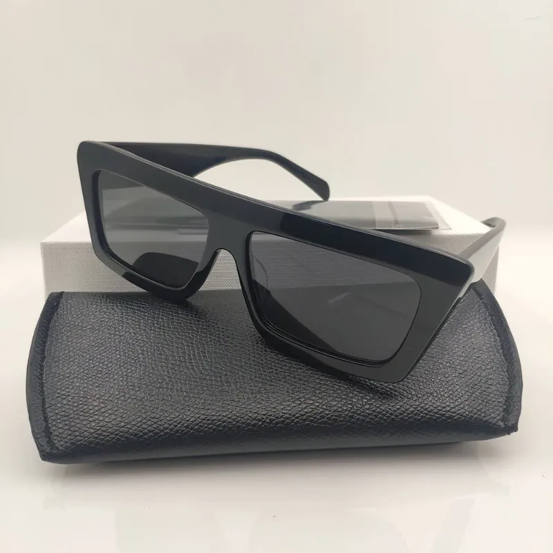 Okulary przeciwsłoneczne 2024 Produkty z prostokątem octanu Goggle dla kobiet mężczyzn czarne marka projektantka mody okularów słonecznych UV400