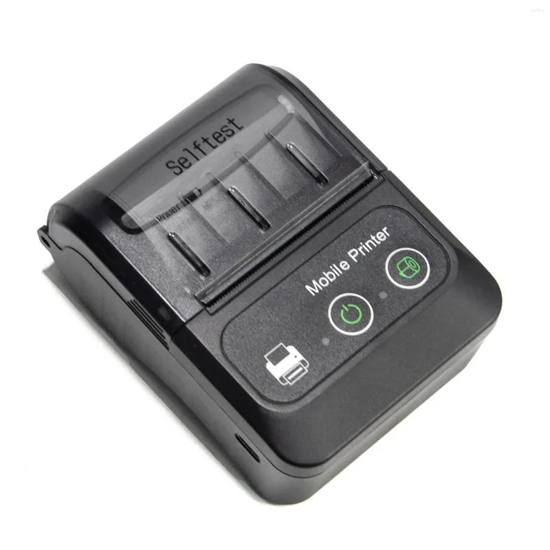 Mini Printina portátil Recibo Térmico Semos de 58 mm Máquina compatível com Bluetooth para computadores de impressoras para pequenas empresas