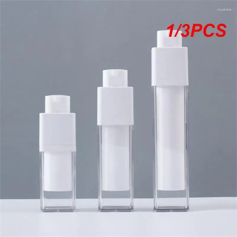 収納ボトル1/3pcs 15ml 30ml 50mlエアレスポンプ化粧品コンテナフロスト二重層肥厚されたスクリートローション空のボトル