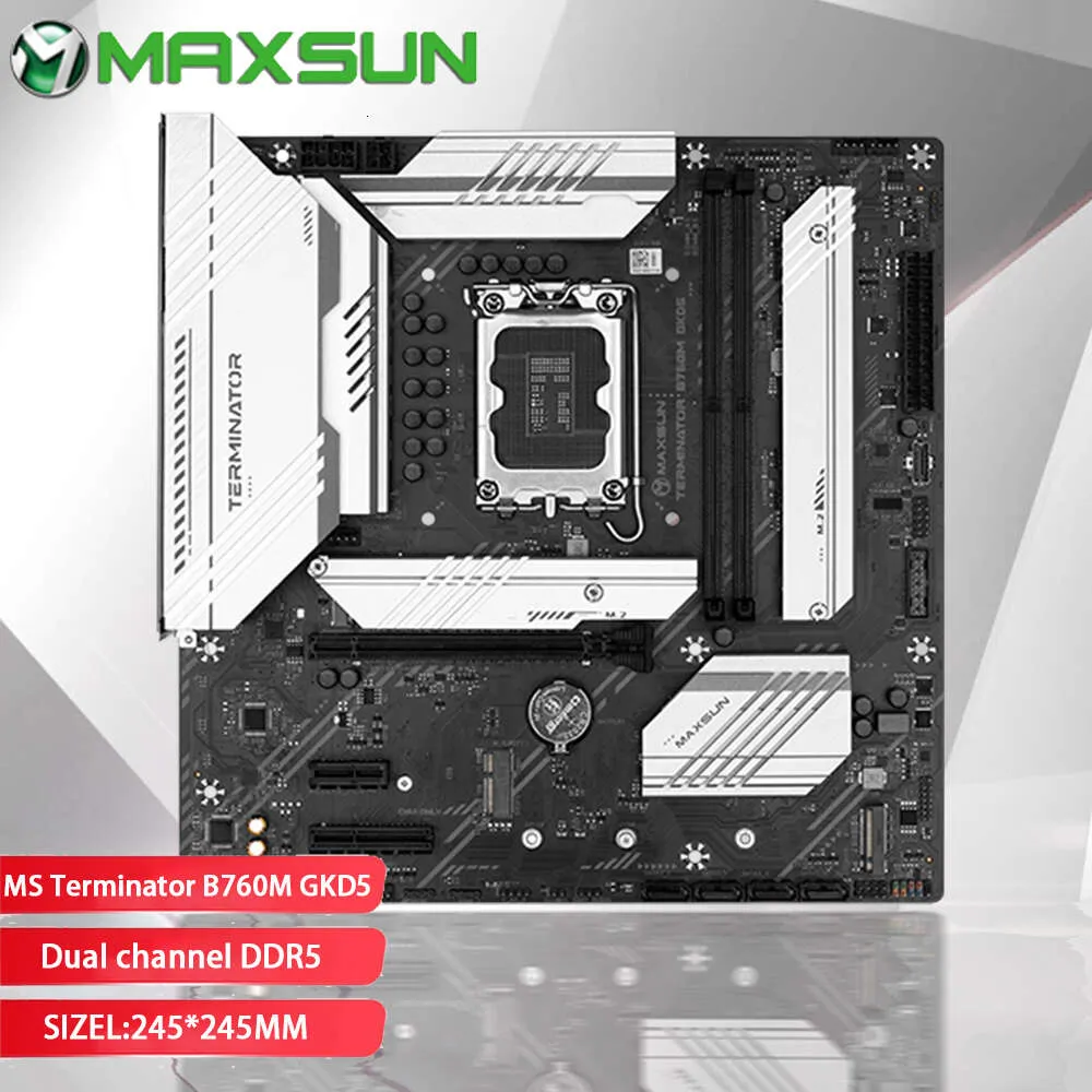 MAXSUN 터미네이터 B760M GKD5 DDR5 마더 보드 지원 12th 13 세대 CPU 소켓 LGA 1700 M.2 PCIE 4.0 CAN XMP 최대 8000MHz