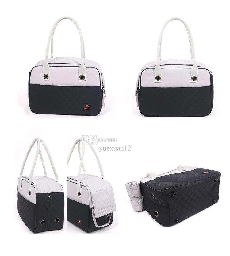 Yuexuan Designer Tote Tag Stora handväskor med plånbok Purse mode axelpåsar Hög lyxig Oxford Tyg husdjur Cat Ventilation utomhus resväska bärare svart