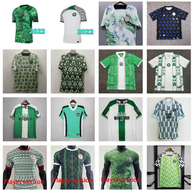 Nigéria Futebol Jerseys 2024 2025 Camisas de futebol OSIMHEN CHUKWUEZE SIMON LOOKMAN IHEANACHO MOFFI OKOCHA KANU Camisa de futebol nigeriano Uniformes 1994 1996 1998 RETRO