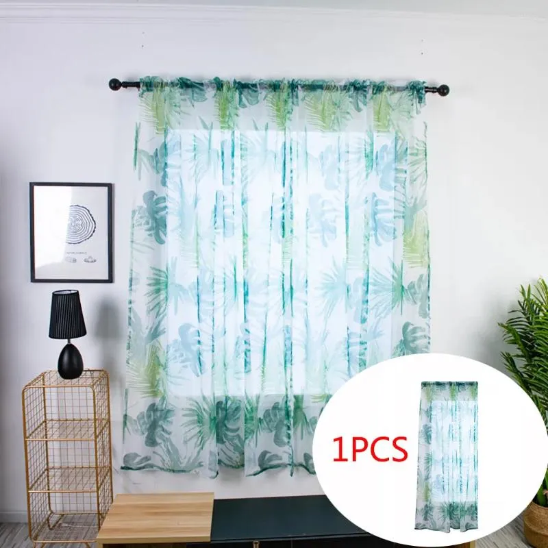 Curtain Barley Curtains Trees Sheer Tulle Window Voile Drape Fabric Heavy Weight Shower Liner And