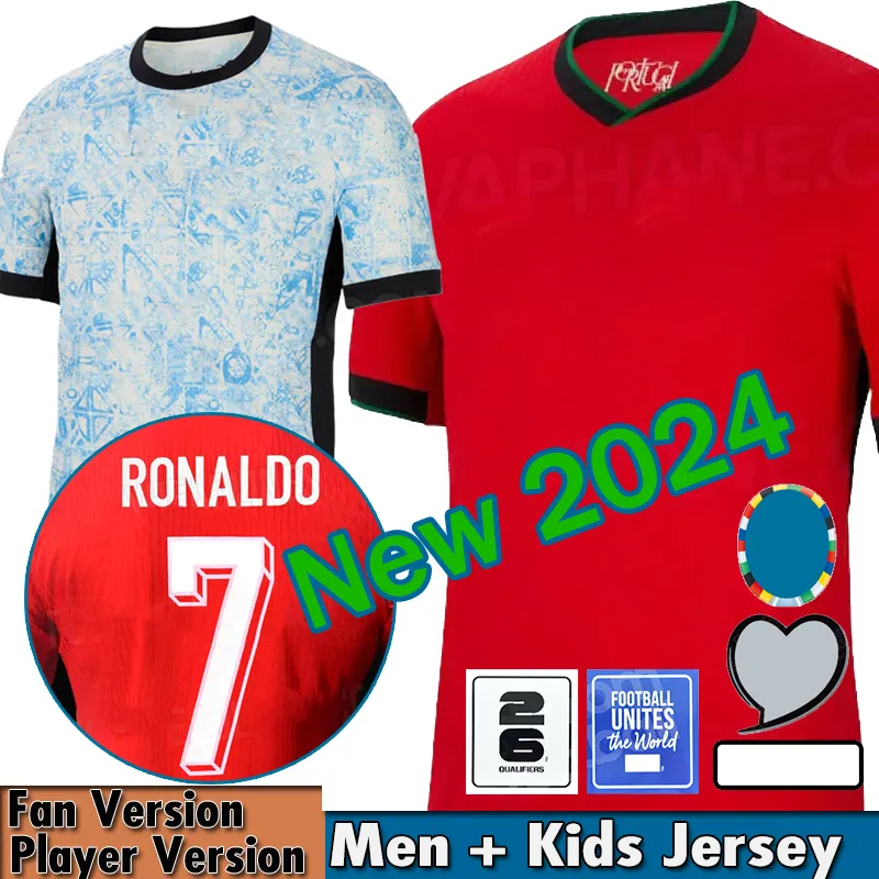 23 24 25 Portuguesa Portugal Soccer Jerseys Fernandes Ronaldo Cristiano Portugieser 2024 Cup Football Froot