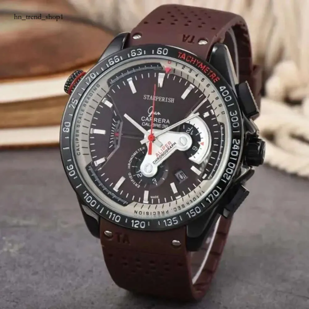 Наручные часы Отличные оригинальные брендовые часы для мужчин Многофункциональные классические спортивные наручные часы CARRERA с хронографом Автоматические часы с датой 395