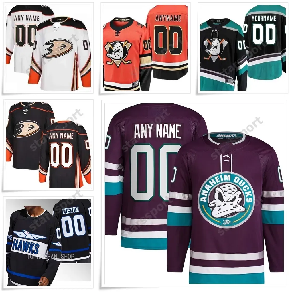 Personnalisé Hommes Femmes Jeunes Anaheim Hockey Jerseys 11 Trevor Zegras 8 SELANNE 38 Derek Grant 14 Adam Henrique 21 Isac Lundestrom 37 Mason McTavish 16 Ryan Strome