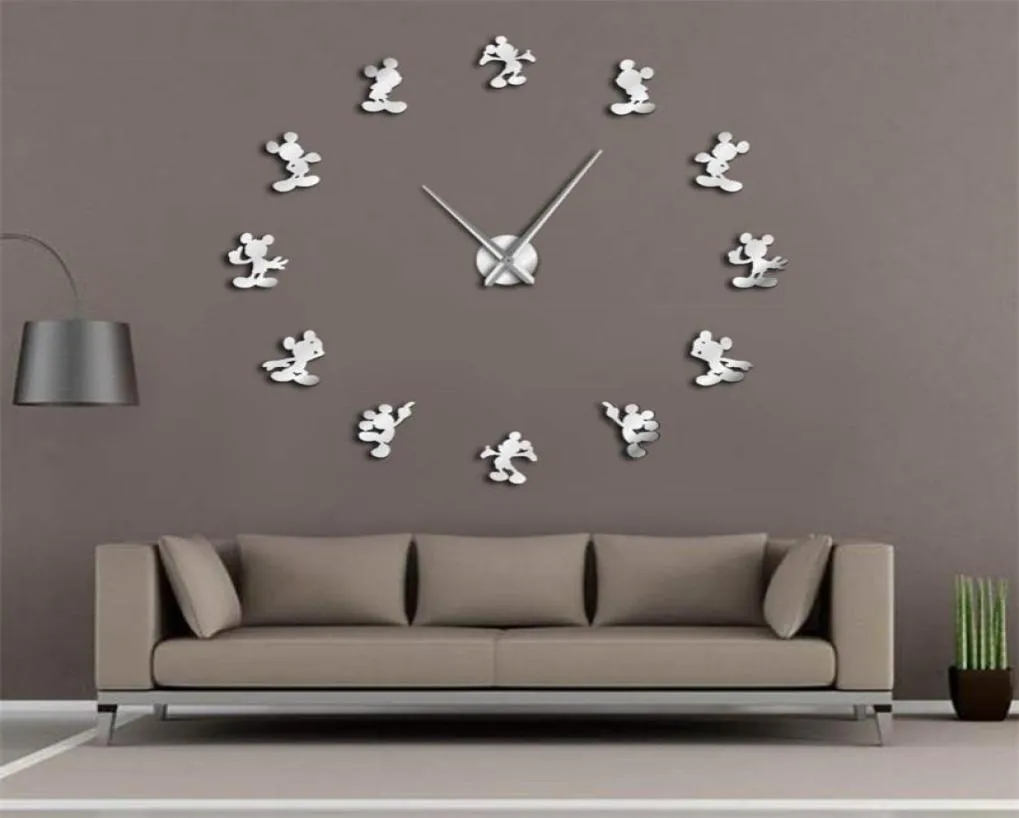 Classico cartone animato Design moderno Anime a tema Mouse Cucina Orologio da parete fai da te 3d Saat reloj de pared Orologio Regalo di inaugurazione della casa Camera dei bambini Y3062206