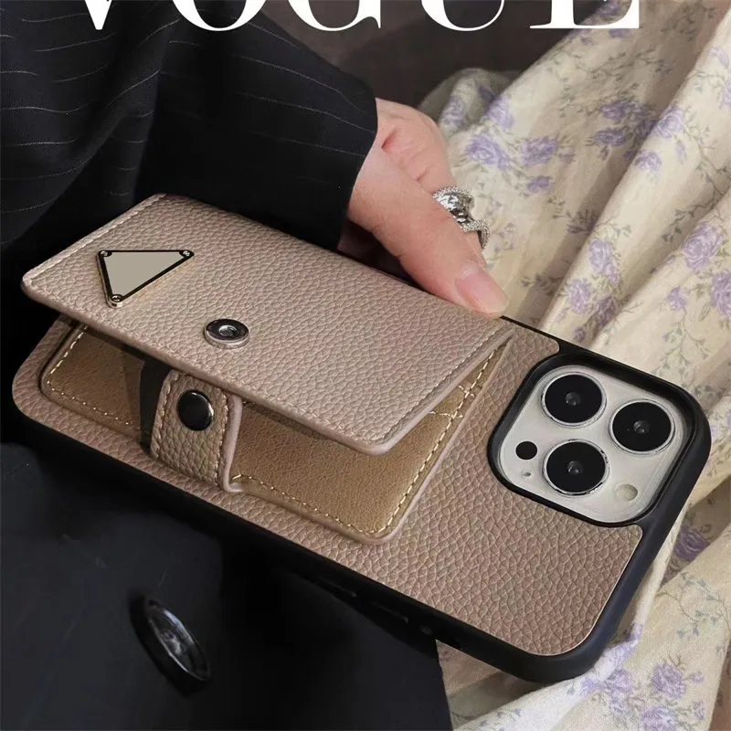 Custodia per telefono Designer per iPhone 14 Pro Max 13 12 11 15Pro Case di tasca della scheda di moda Copertina di telefoni di lusso